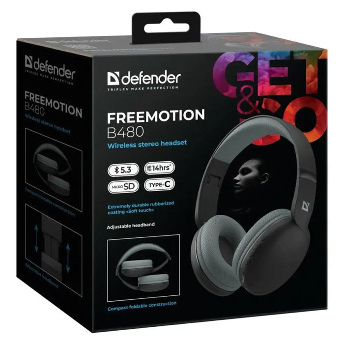 СЛУШАЛКИ DEFENDER BLUETOOTH FREEMOTION B480 ЧЕРНИ