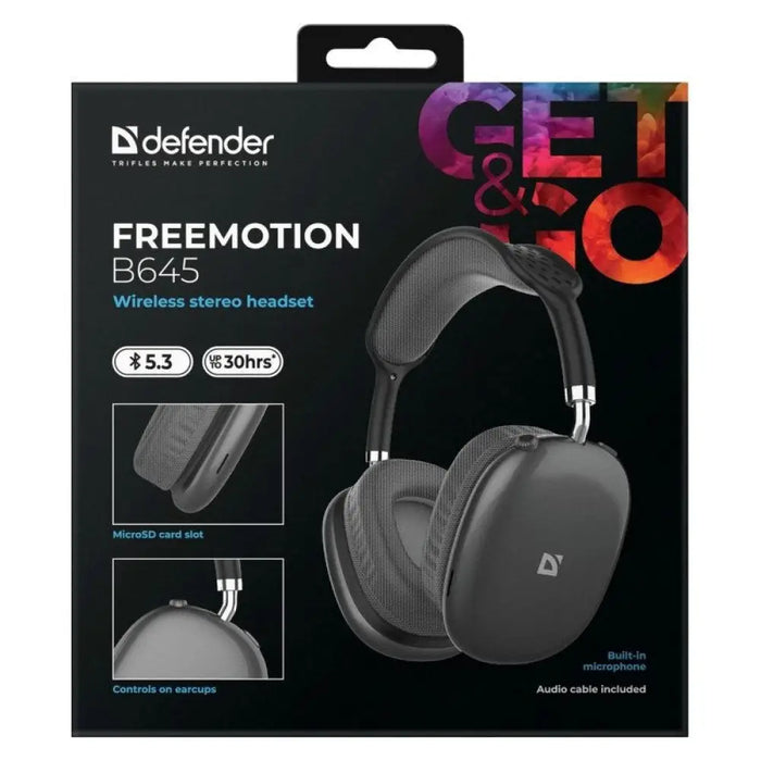СЛУШАЛКИ DEFENDER BLUETOOTH FREEMOTION B645 ЧЕРНИ