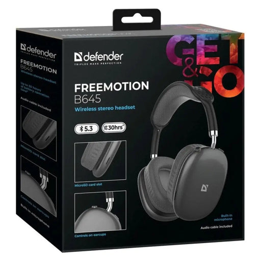 СЛУШАЛКИ DEFENDER BLUETOOTH FREEMOTION B645 ЧЕРНИ