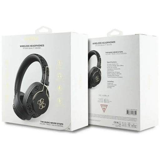 Слушалки Guess ENC Metal 4G Logo Over-Ear - черни