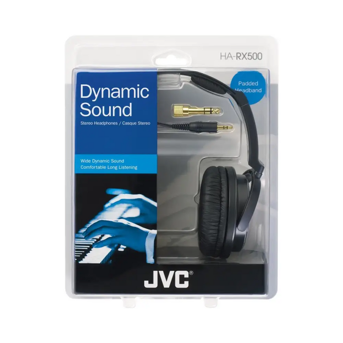 Слушалки JVC HA-RX500-E Кабелна лента за глава Music Black