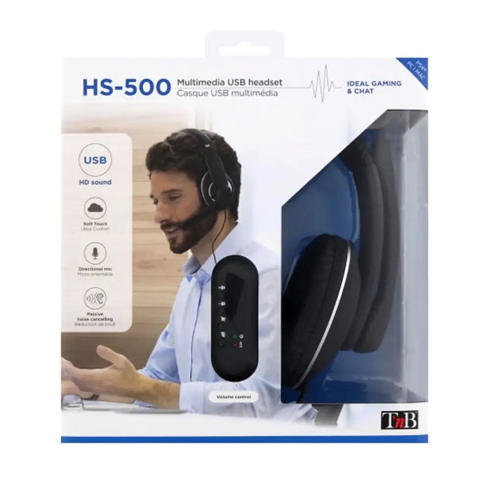 Слушалки с лента за глава T’NB HS-500 Черен
