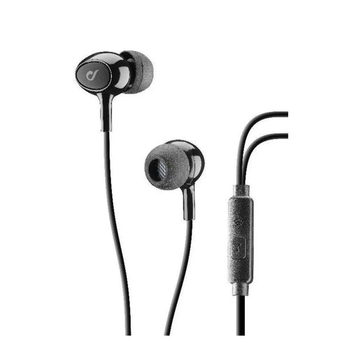 Слушалки с микрофон Cellularline ACOUSTIC черни IN-EAR