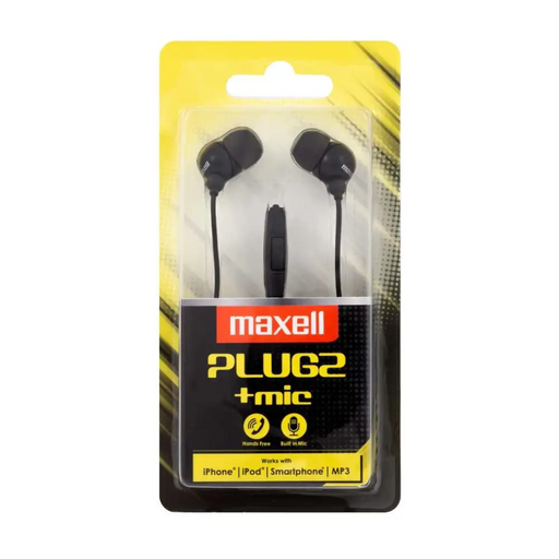 Слушалки с микрофон MAXELL PLUGZ черна