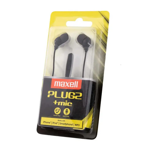 Слушалки с микрофон MAXELL PLUGZ черна