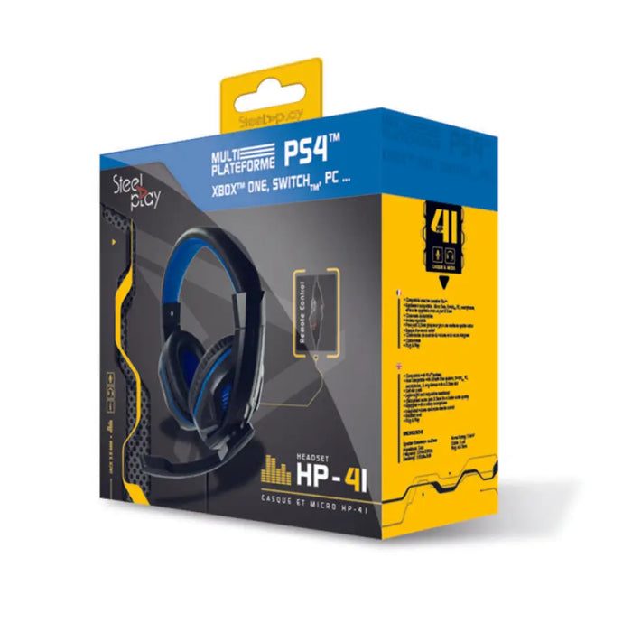 Слушалки с микрофон SteelPlay HP41 - BLACK (PS4/MULTI)