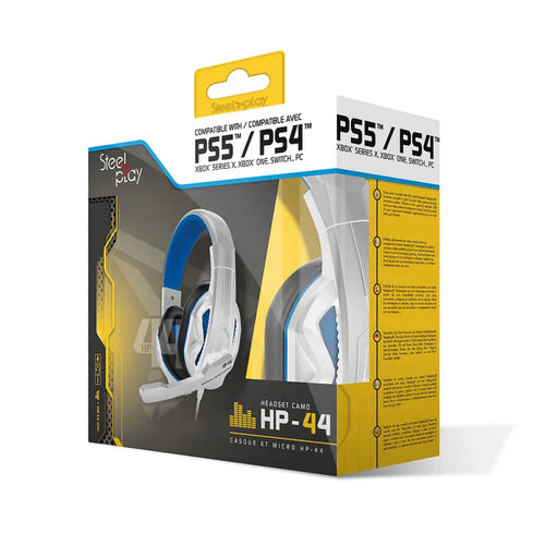 Слушалки с микрофон SteelPlay HP44 WHITE/BLUE (PS5) OVER-EAR