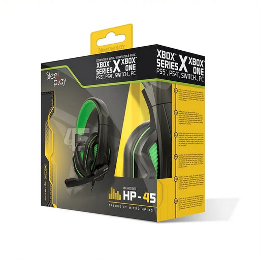 Слушалки с микрофон SteelPlay HP45 - BLACK/GREEN (MULTI)