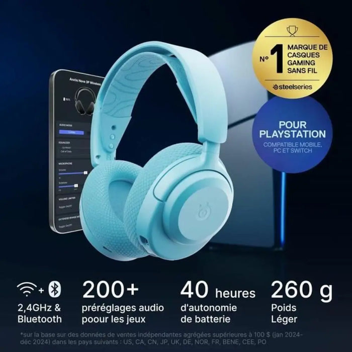 Слушалки SteelSeries Arctis Nova 3PW Вода