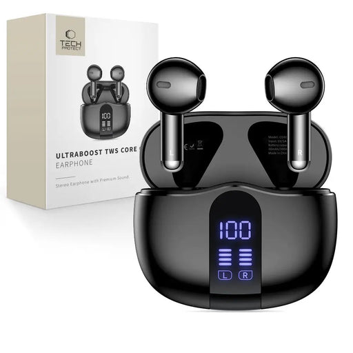 Слушалки Tech-Protect UltraBoost TWS Core G2 - черни