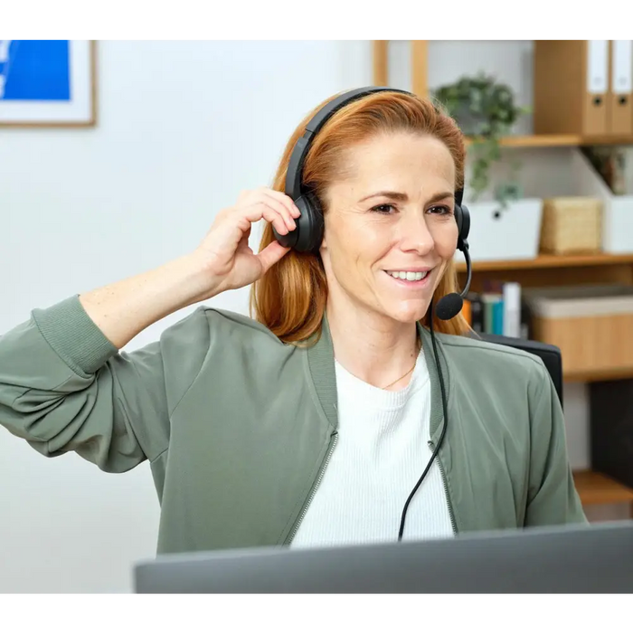 Слушалки Trust HS-260 с кабел с лента за врата за офис/кол