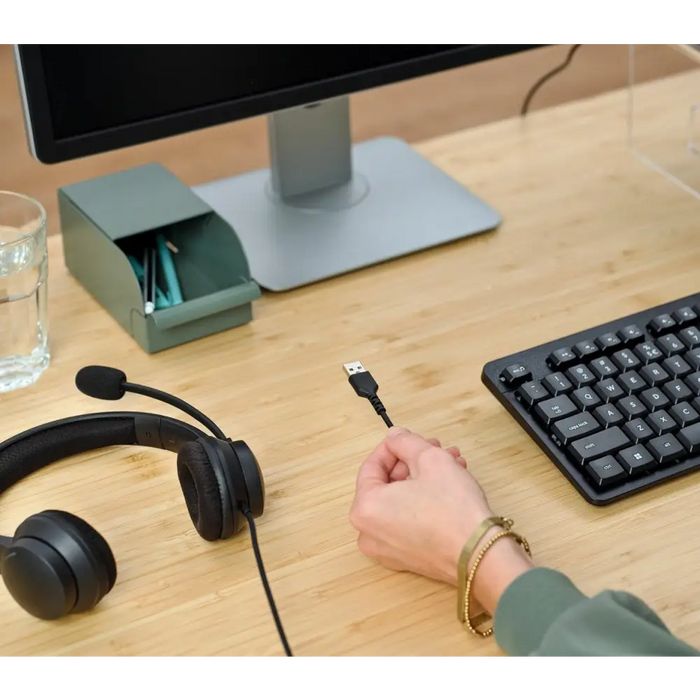 Слушалки Trust HS-260 с кабел с лента за врата за офис/кол