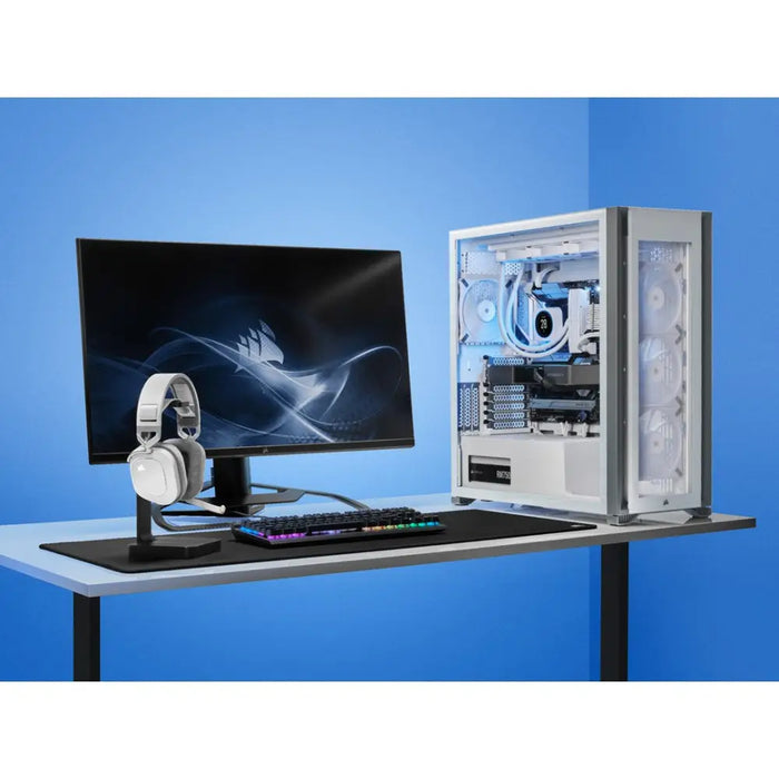 Слушалки за игра с микрофон Corsair HS80 RGB Бял Многоцветен