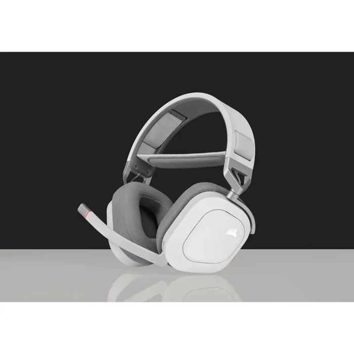 Слушалки за игра с микрофон Corsair HS80 RGB Бял Многоцветен