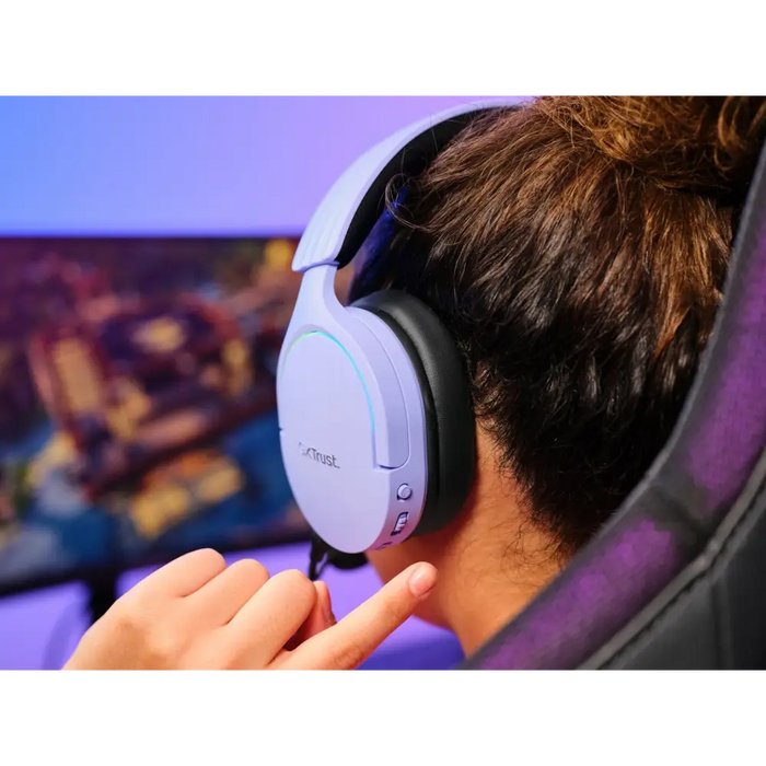 Слушалки за игра с микрофон Trust GXT 491 Лилав