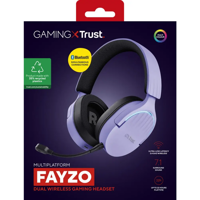 Слушалки за игра с микрофон Trust GXT 491 Лилав