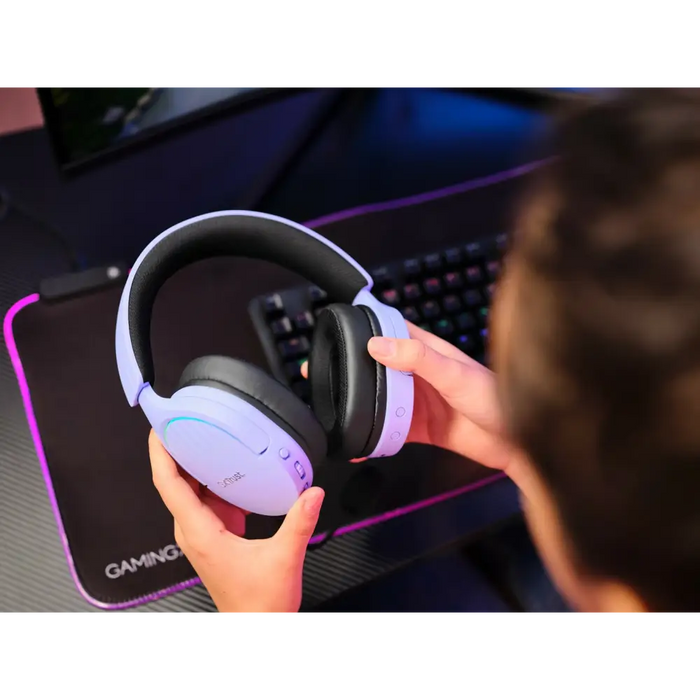 Слушалки за игра с микрофон Trust GXT 491 Лилав