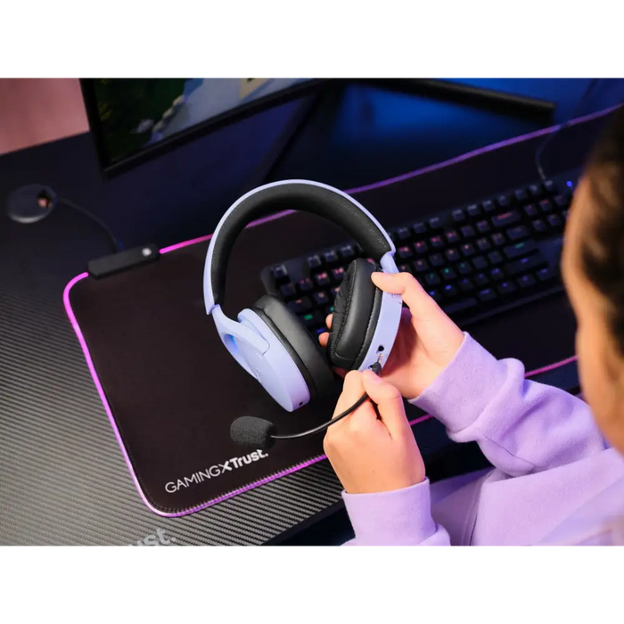 Слушалки за игра с микрофон Trust GXT 491 Лилав