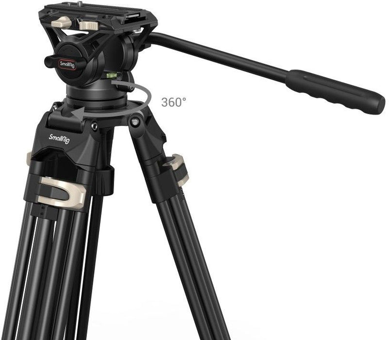 Видео статив SmallRig - Heavy-Duty Fluid Head AD-01, 85-186cm, черен