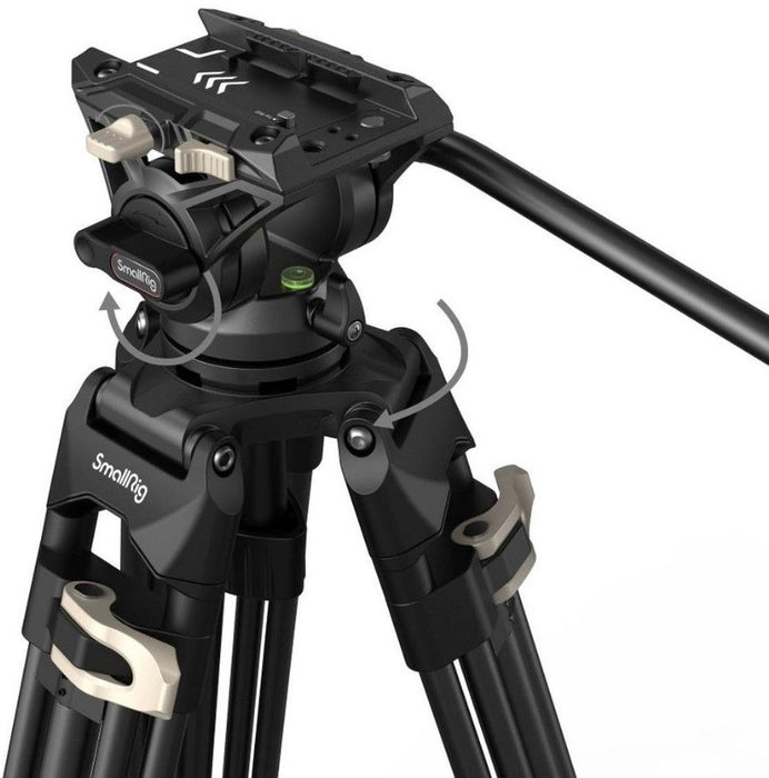 Видео статив SmallRig - Heavy-Duty Fluid Head AD-01, 85-186cm, черен