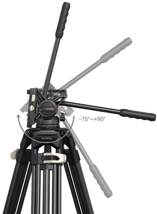 Видео статив SmallRig - Heavy-Duty Fluid Head AD-01, 85-186cm, черен
