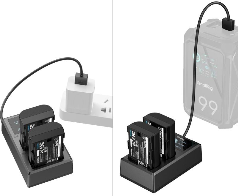 Комплект две батерии и зарядно SmallRig - LP-E6P