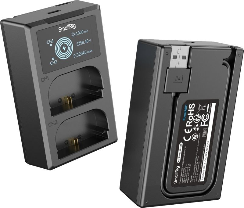 Комплект две батерии и зарядно SmallRig - LP-E6P