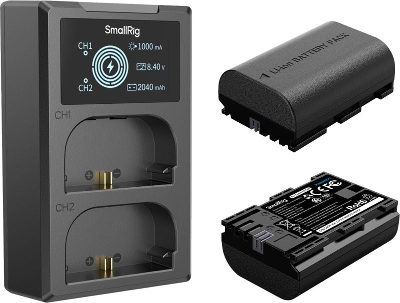Комплект две батерии и зарядно SmallRig - LP-E6P