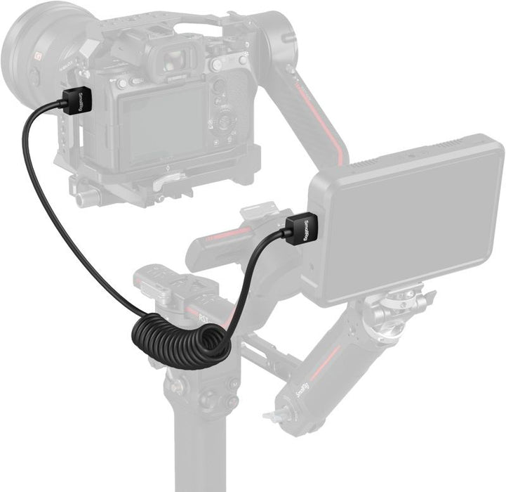 Кабел SmallRig - HDMI A/A Coiled, 10-120 cm