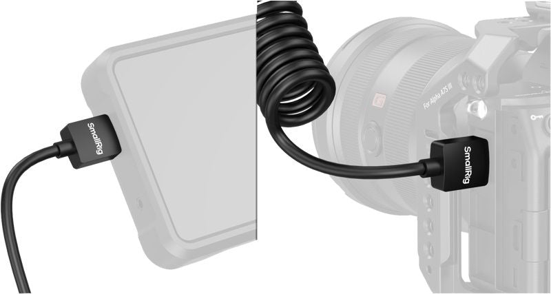 Кабел SmallRig - HDMI A/A Coiled, 10-120 cm