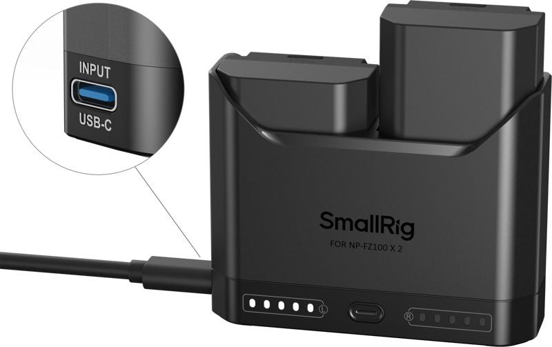 Комплект две батерии и зарядно SmallRig - Turbo, Sony NP-FZ100
