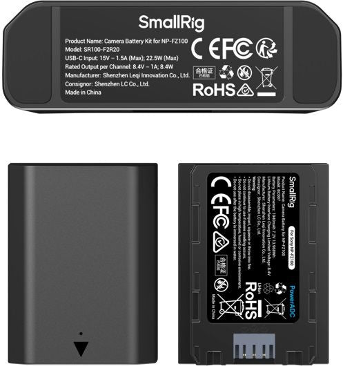 Комплект две батерии и зарядно SmallRig - Turbo, Sony NP-FZ100