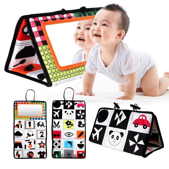 Мека бебешка играчка с картинки и огледало Smartbaby