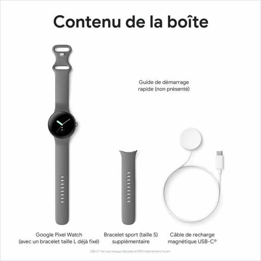 Смарт часовник Google Pixel Watch GA04300 Черен Матово