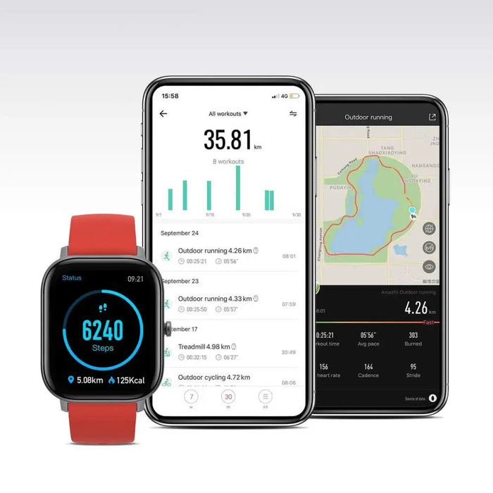 Смарт часовник Amazfit GTS 42 mm Оранжев 1,65’’ 42 mm Ø 42