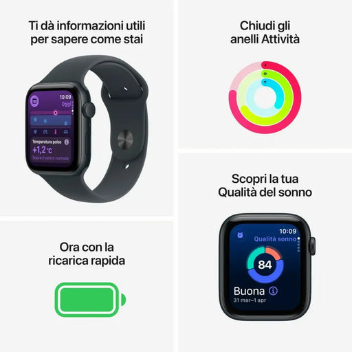 Смарт часовник Apple MEHJ4QL/A Бял Ø 44 mm