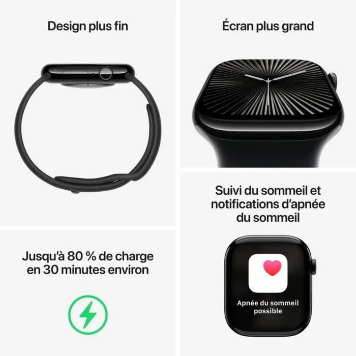 Смарт часовник Apple Series 10 GPS Сребро 1,96’’ 46 mm