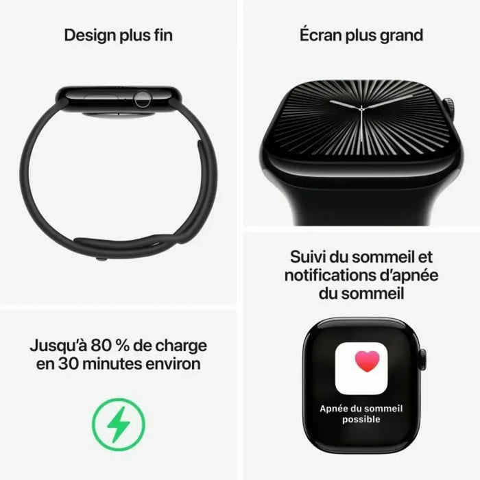 Смарт часовник Apple Watch Series 10 Черен