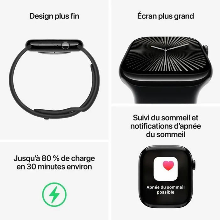 Смарт часовник Apple Watch Series 10 GPS Сив 46 mm