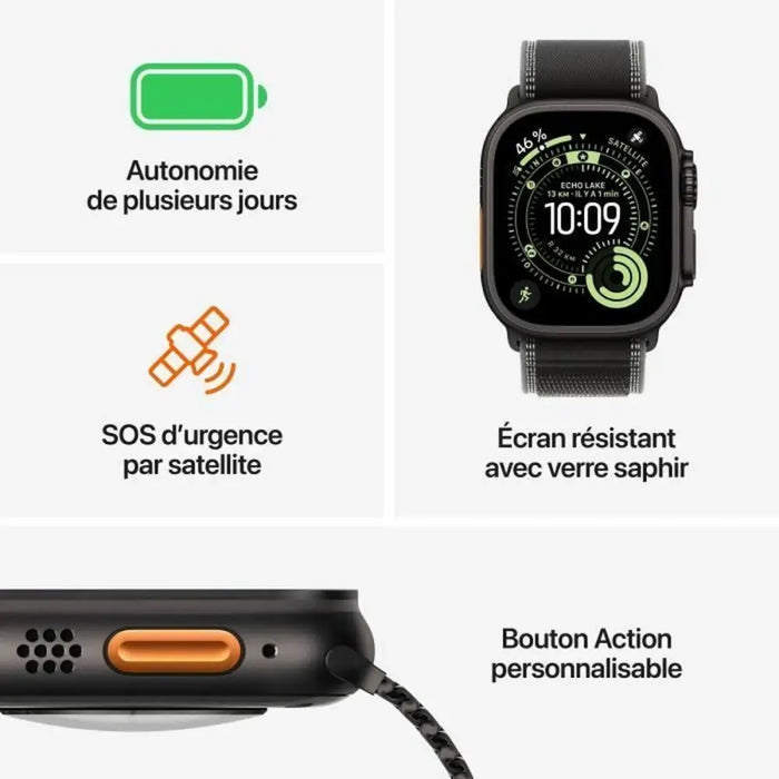 Смарт часовник Apple Apple Watch Ultra 3 Черен 49 mm