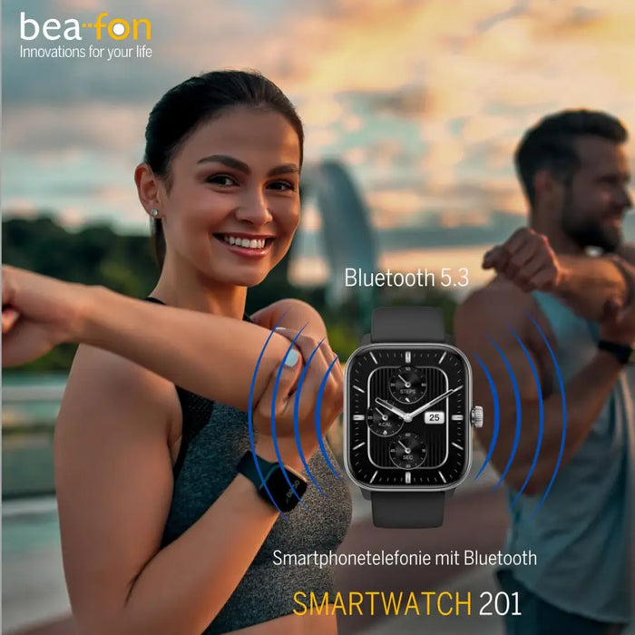 Смарт часовник beafon WATCH 201 1,85’’ Черен Сребрист