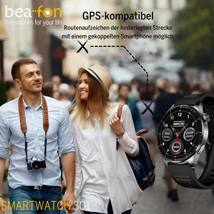 Смарт часовник beafon WATCH 301 44 mm 1,45’’ Черен