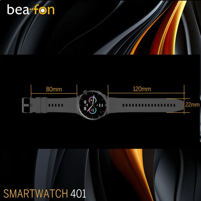 Смарт часовник beafon WATCH 401 43 mm 1,43’’ Черен Сребрист
