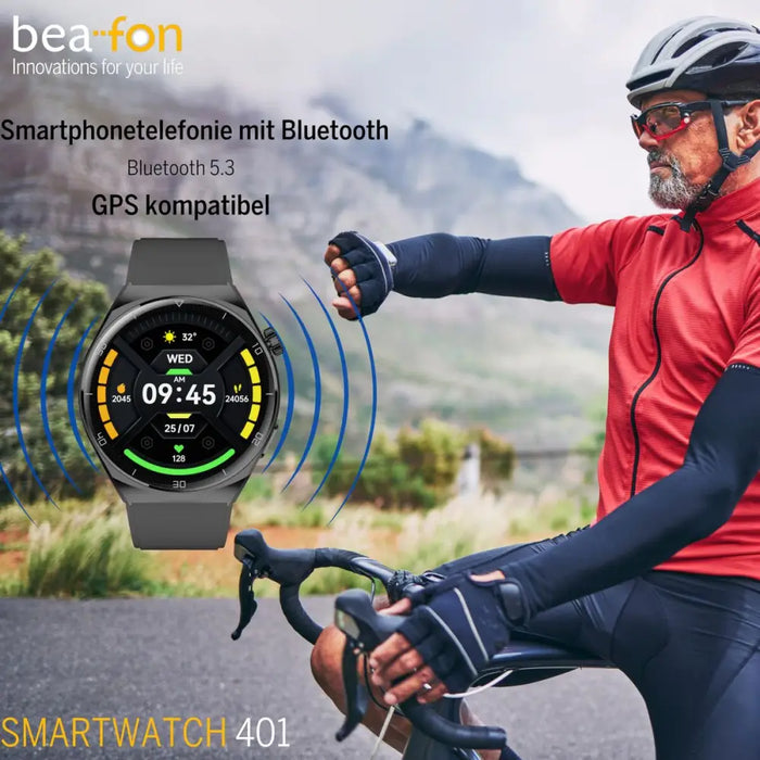 Смарт часовник beafon WATCH 401 43 mm 1,43’’ Черен Сребрист