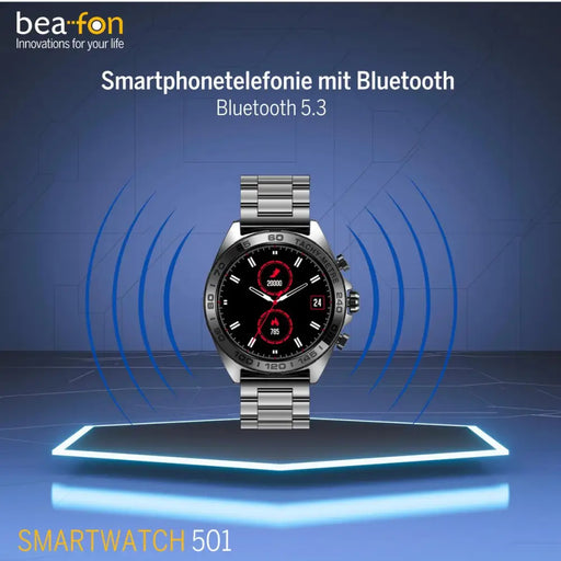Смарт часовник beafon WATCH 501 1,43’’ Стомана Матово черно