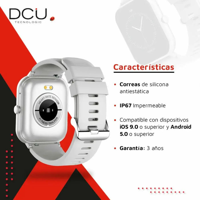 Смарт часовник DCU CURVED GLASS PRO 1,83’’ Сив