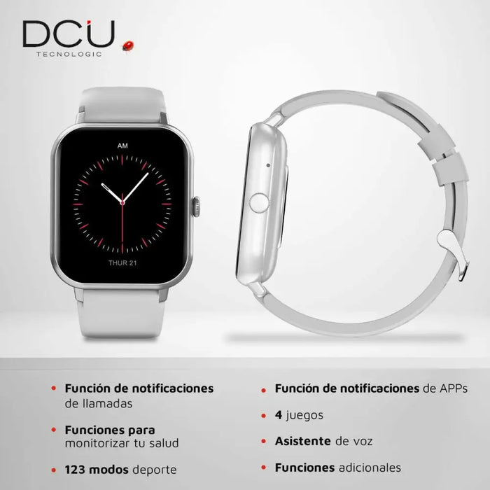 Смарт часовник DCU CURVED GLASS PRO 1,83’’ Сив