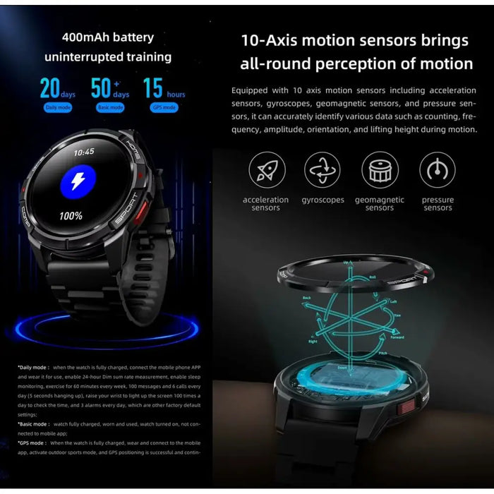 Смарт часовник Mibro GS Active Черен 1,3’’