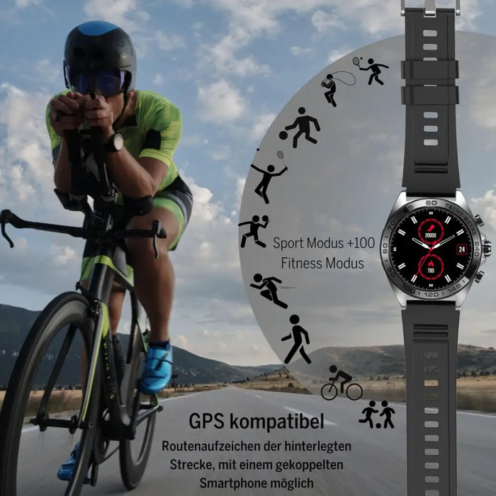 Смарт часовник beafon WATCH 501 1,43’’ Стомана Матово черно