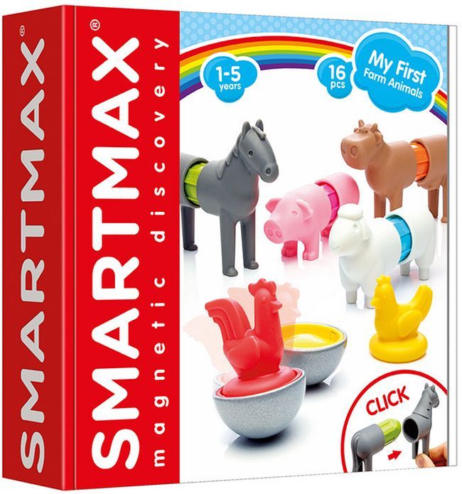 Конструктор SmartMax - Животните от фермата, магнитен